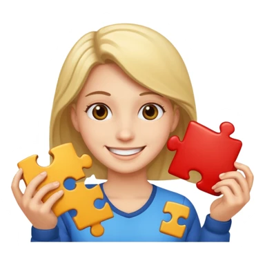 Happy doing puzzles sticker