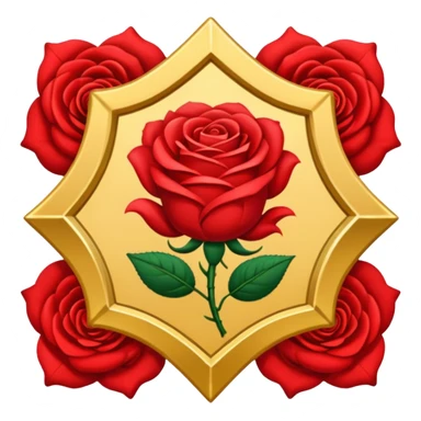 brasão com rosas condessa vermelha sticker