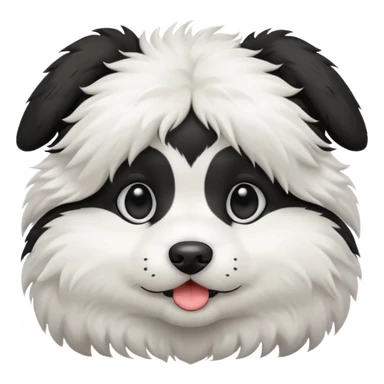 Black and white puppy sticker