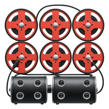 concert black Cable reels connected do a speaker sticker