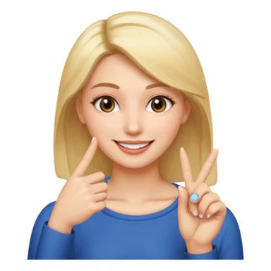 Casi como el primero, pero que no sean dos dedos, y que ese dedo solo este como el 2 dedo de la segunda mujer sticker