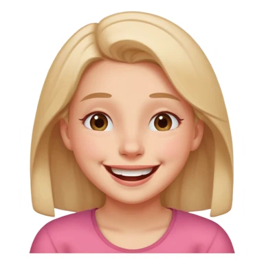 a girl genuinely feeling happy so so so much laughing so hard with her eyes folded sticker