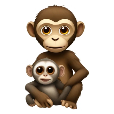 Monkey with a sloth sticker