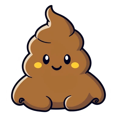 Micheal dressed in a poop emoji costume  sticker