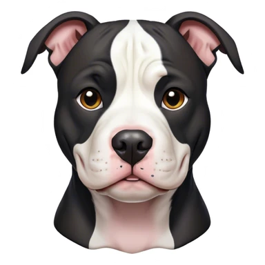 Black and white  pitbull sticker