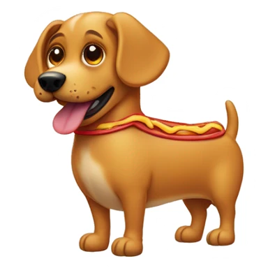 weenier dog wearing a hotdog costume  sticker
