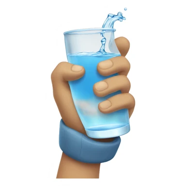 cup of water in a hand sticker
