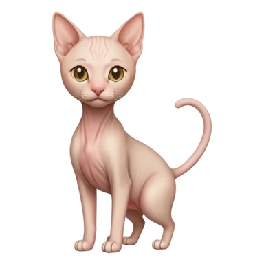hairless cat full body standing sticker