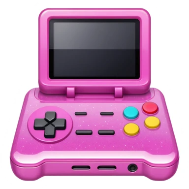 glittery pink 90s retro game console sticker