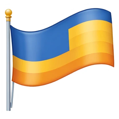 A flag whit darkblue, blue, white, yellow and orange and has 5 stripes white in the middle, blue in next to white left, yellow next to white right, orange next to yellow right, dark blue next to blue left sticker