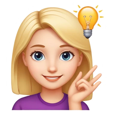 Girl with genius idea sticker