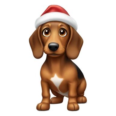 Christmas teckel sticker