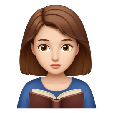 woman reading book sticker