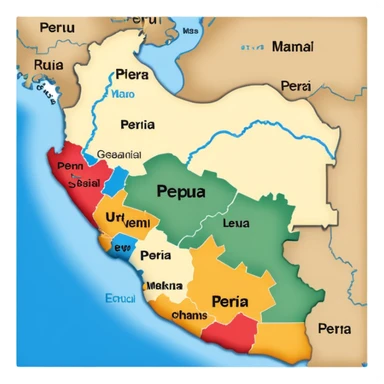 I want that you generate a correctly Peru map sticker
