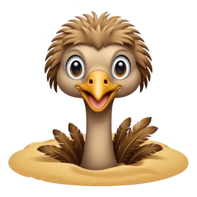 ostrich head in the sand sticker