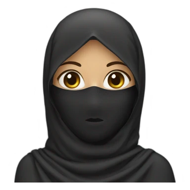 A girl wearing a niqab  sticker