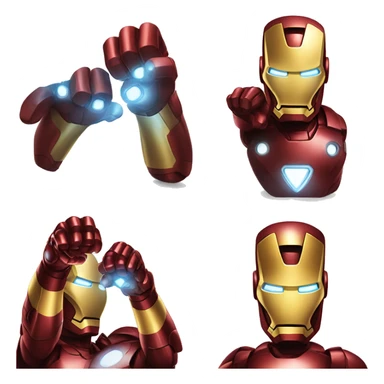 Thumbs down emoji iron man sticker