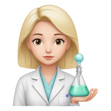 girl cosmetologist, thoughtful expression, soft colors, beauty clinic vibe sticker