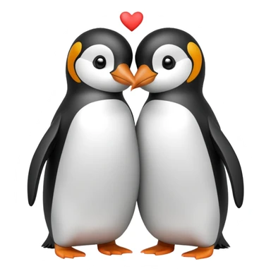 Penguin love sticker