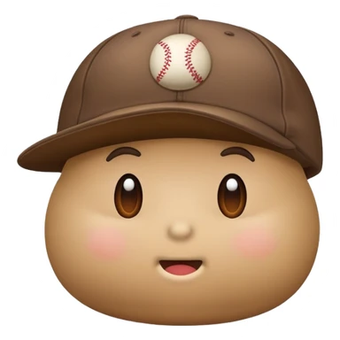 Poop wearing a ballcap sticker