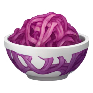 Kimchi: A small bowl with red, spicy cabbage. sticker