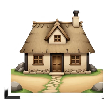 old times primitive houses sticker
