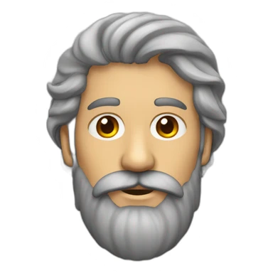 Hombre calvo con barba roja sticker