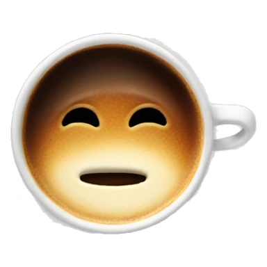 cappuccino in a white cup, without face sticker