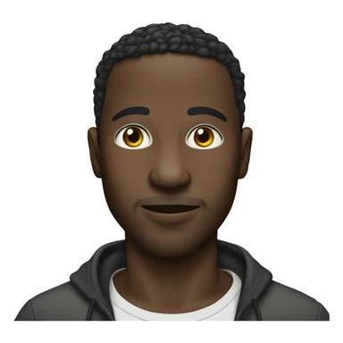 African man with short hair go tee  sticker