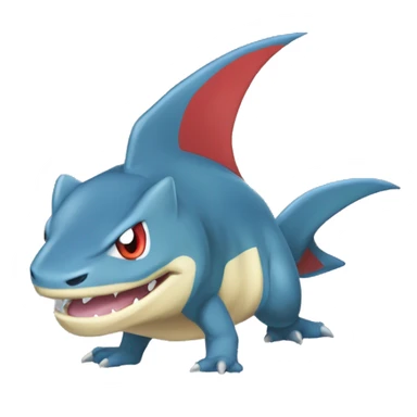 Sharpedo-Charmeleon-Gible-Larvitar-Fakémon Full Body sticker
