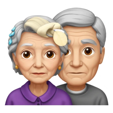 lo mismo que estas haciendo solo coloca alado de la abuela un hombre joven  sticker