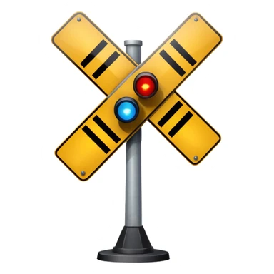 Railroad crossing light sticker