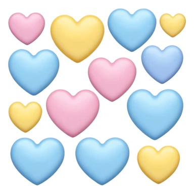 Hearts with pastel colors sticker