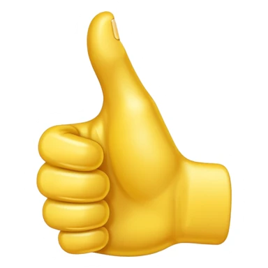 a thumbs up emoji with a thumb also pointing down attached below the pinky finger sticker