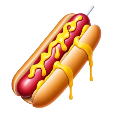 Melting neon ice cream hot dog  sticker