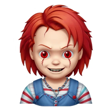 chucky horror icon neckless sticker