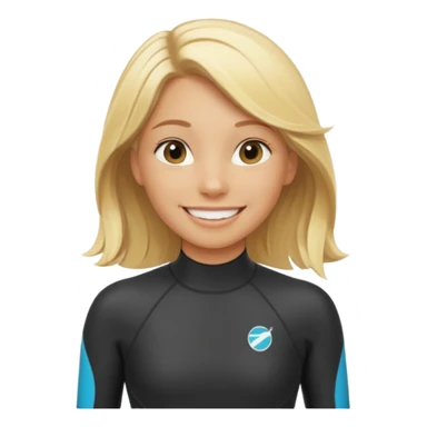 blonde haired white skinned surfer girl sticker