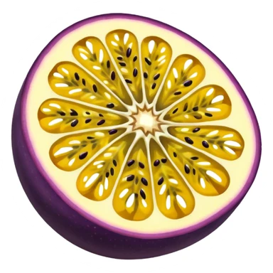 passion fruit sliced juicy sticker