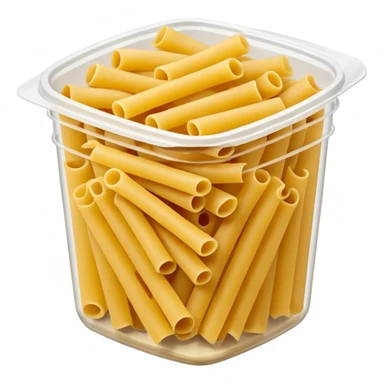 pasta in plastic container sticker
