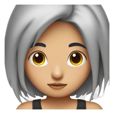 Sleepy Girl with black and red hair  sticker