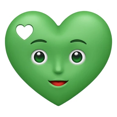 Fait une personne avec un coeur vert sticker