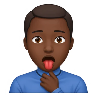 a person doing the choking emote sticker