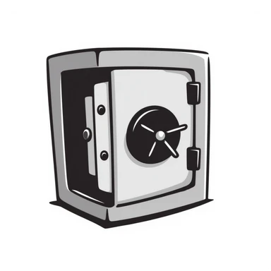 bank safe, no background sticker