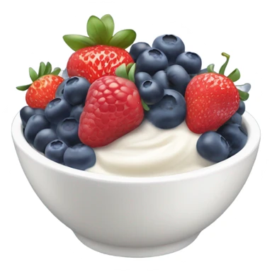A bowl with yogurt and berries  sticker