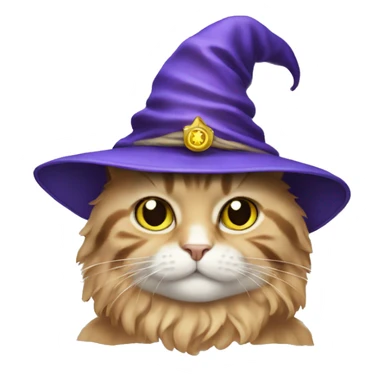 cat wearing a wizard disguise  sticker