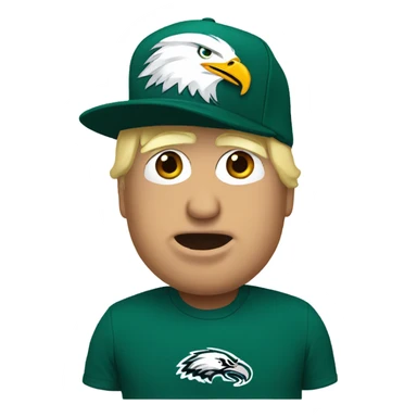 donald trump wearing a eagles hat sticker