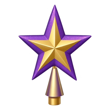 purple and gold tree topper sticker