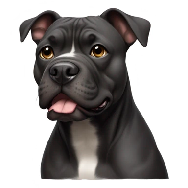black american bully with black nose sticker