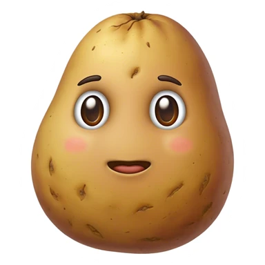 a potato faceless vegetable no emoji sticker
