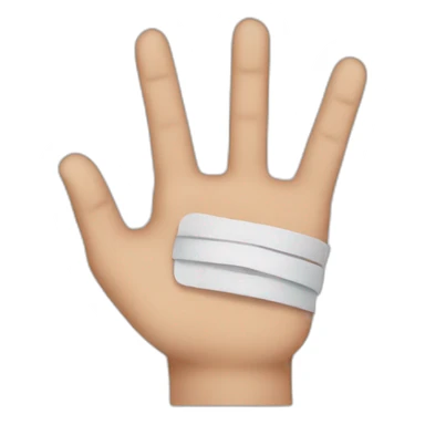 hand with bandaged fingers* sticker